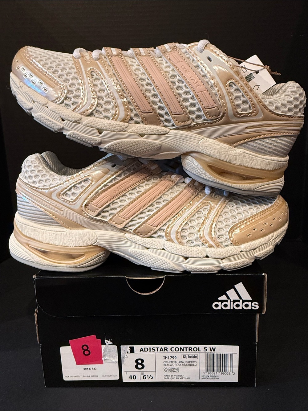 adidas Adistar Control 5 W Sneakers - White and Light Pink